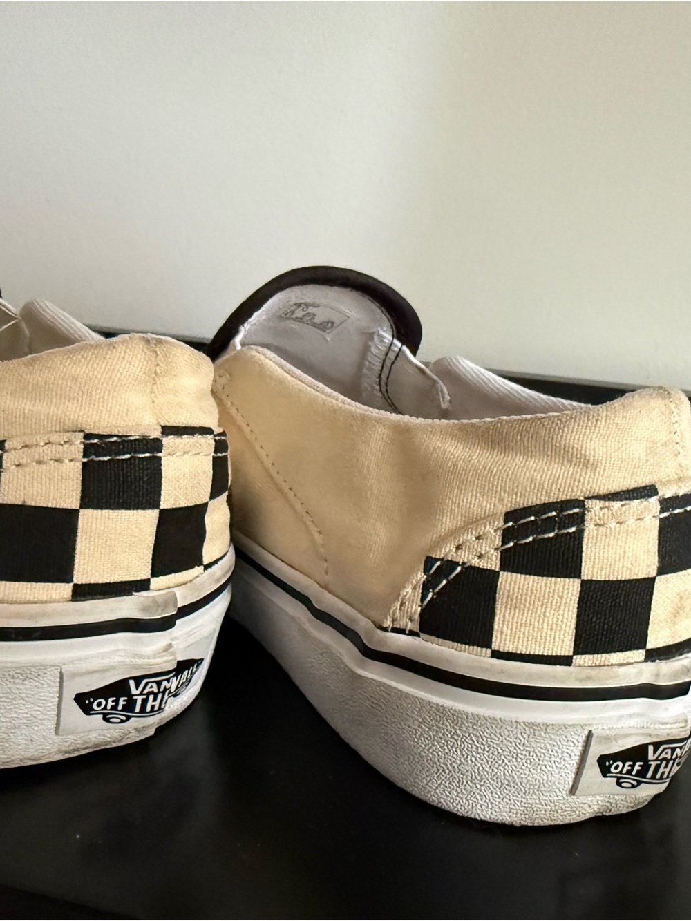 Vans Classic Checkerboard Slip-On Sneakers Black White Women’s 7 - Picture 3 of 4